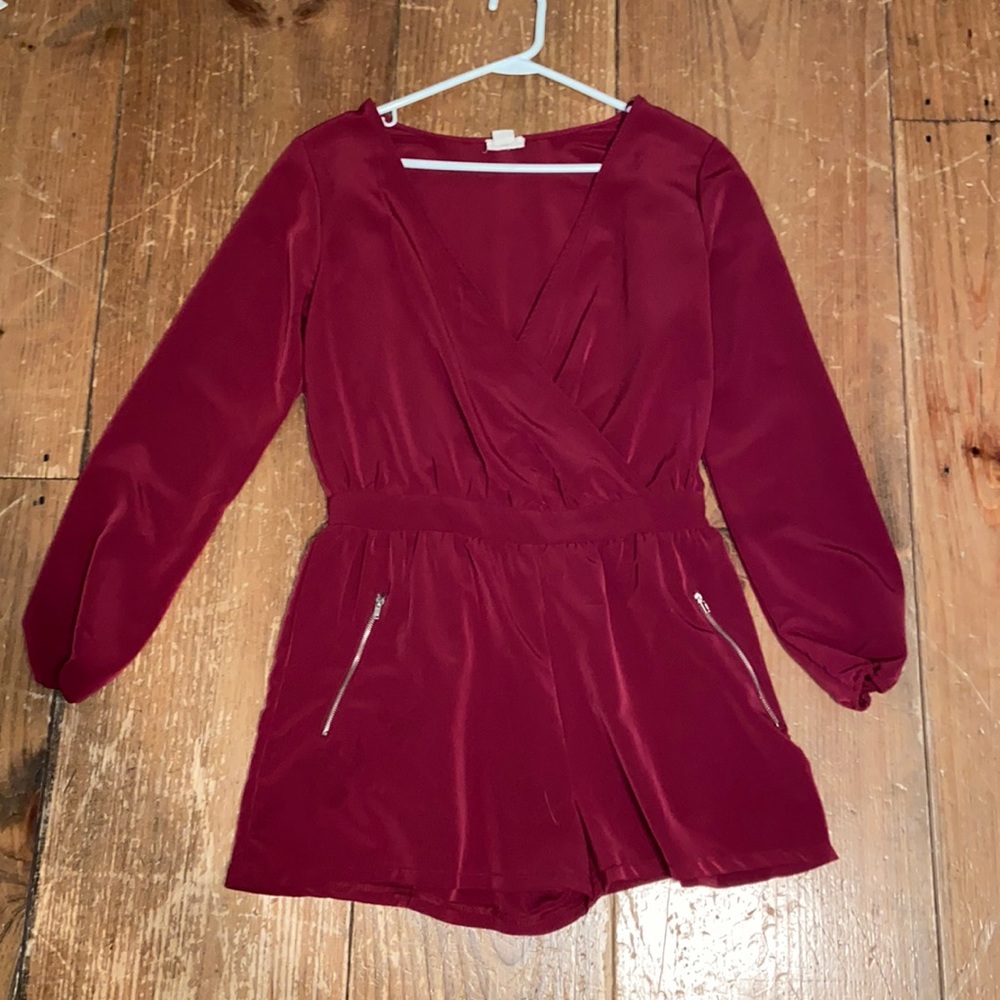 One Clothing - Maroon Romper (Size S)